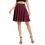 Damen Elegante Elastische Taille Ausgestellte A-Linie Midi Rock Basic Uniform Plissee Skater Röcke(S, Weinrot)