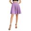 Damen Elegante Elastische Taille Ausgestellte A-Linie Midi Rock Basic Uniform Plissee Skater Röcke(M, Lila)