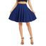 Damen Elegante Elastische Taille Ausgestellte A-Linie Midi Rock Basic Uniform Plissee Skater Röcke(S, Königsblau)