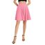 Damen Elegante Elastische Taille Ausgestellte A-Linie Midi Rock Basic Uniform Plissee Skater Röcke(S, Rosa)