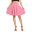 Damen Elegante Elastische Taille Ausgestellte A-Linie Midi Rock Basic Uniform Plissee Skater Röcke(M, Rosa)