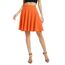 Damen Elegante Elastische Taille Ausgestellte A-Linie Midi Rock Basic Uniform Plissee Skater Röcke(S, Orange)
