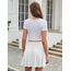 Zeagoo Damen Basic Vielseitige Mini Rock Mädchen Flared Casual Mini Skater Rock Schulmädchen Anime Rock Weiß S