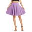 Damen Elegante Elastische Taille Ausgestellte A-Linie Midi Rock Basic Uniform Plissee Skater Röcke(XL, Lila)