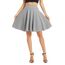 Damen Elegante Elastische Taille Ausgestellte A-Linie Midi Rock Basic Uniform Plissee Skater Röcke(S, Grau)