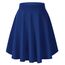 Damen Elegante Elastische Taille Ausgestellte A-Linie Midi Rock Basic Uniform Plissee Skater Röcke(S, Königsblau)