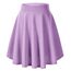 Damen Elegante Elastische Taille Ausgestellte A-Linie Midi Rock Basic Uniform Plissee Skater Röcke(M, Lila)
