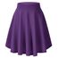 Damen Elegante Elastische Taille Ausgestellte A-Linie Midi Rock Basic Uniform Plissee Skater Röcke(L, Dunkelviolett)