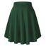 Damen Elegante Elastische Taille Ausgestellte A-Linie Midi Rock Basic Uniform Plissee Skater Röcke(L, Dunkelgrün)