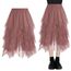 AUYAO Damen Tüllrock Klassisch Mittellanger Ballett Tutu Rock Unregelmäßige Tütü Tutu Rock Damen Mesh Nähte Tutu Röcke Elastische Tüll Rock High Waisted Rock A-Linie Midirock Lagenrock (Khaki)