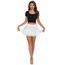 Avidlove Damen Mini Röcke Sommer Solide Faltenrock Spitze Ruffle Plisseerock Kurz Sexy Minirock Basic Gefaltet Rock Elastisch Skater Skirt Weiß XL