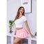 Avidlove Damen Mini Röcke Sommer Solide Faltenrock Spitze Ruffle Plisseerock Kurz Sexy Minirock Basic Gefaltet Rock Elastisch Skater Skirt Rosa M