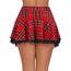 Avidlove Damen Mini Röcke Sommer Solide Faltenrock Spitze Ruffle Plisseerock Kurz Sexy Minirock Basic Gefaltet Rock Elastisch Skater Skirt Rotes Plaid S