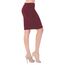 Van Der Rich ® - Kurzer, Enger Rock Gummizug in der Taille - Damen (Bordeaux, L-XL)