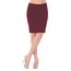 Van Der Rich ® - Kurzer, Enger Rock Gummizug in der Taille - Damen (Bordeaux, L-XL)
