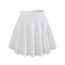 DJT Damen Mädchen Basic Solid Dehnbaren Informell Mini Skater Rock mit Shorts Weiß Small