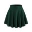 DJT Damen Mädchen Basic Solid Dehnbaren Informell Mini Skater Rock mit Shorts Dunkelgrün Medium