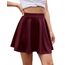 DRESSTELLS Rock Damen Burgunderrot Kurz Skater Rock A-Linie Hohe Taille Minirock Silvesteroutfit Anime Faltenrock Karneval Tennis Rock Burgundy S