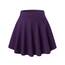 DJT Damen Mädchen Basic Solid Dehnbaren Informell Mini Skater Rock mit Shorts Violett X-Small