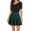 DRESSTELLS Rock Damen Kurz Skater Rock A-Linie Hohe Taille Dunkelgrün Minirock Silvesteroutfit Anime Faltenrock Karneval Tennis Rock Dark Green L