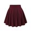 DJT Damen Mädchen Basic Solid Dehnbaren Informell Mini Skater Rock mit Shorts Jujube X-Small