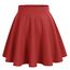 DRESSTELLS Rock Damen Rot Kurz Skater Rock A-Linie Hohe Taille Roter Minirock Silvesteroutfit Anime Faltenrock Karneval Tennis Rock Red L