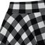 DJT Damen Mädchen Basic Solid Dehnbaren Informell Mini Skater Rock mit Shorts Schwarz Weiß Kariert X-Small