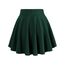 DJT Damen Mädchen Basic Solid Dehnbaren Informell Mini Skater Rock mit Shorts Dunkelgrün X-Large