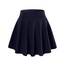 DJT Damen Mädchen Basic Solid Dehnbaren Informell Mini Skater Rock mit Shorts Marine XXL
