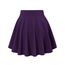 DJT Damen Mädchen Basic Solid Dehnbaren Informell Mini Skater Rock mit Shorts Violett Medium