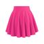 DJT Damen Mädchen Basic Solid Dehnbaren Informell Mini Skater Rock mit Shorts Magenta X-Large