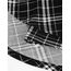 DJT Damen Mädchen Basic Solid Dehnbaren Informell Mini Skater Rock mit Shorts Schwarz Plaid X-Large