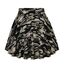 DJT Damen Mädchen Basic Solid Dehnbaren Informell Mini Skater Rock mit Shorts Tarnung X-Large