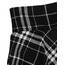 DJT Damen Mädchen Basic Solid Dehnbaren Informell Mini Skater Rock mit Shorts Schwarz Plaid XX-Large