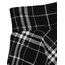 DJT Damen Mädchen Basic Solid Dehnbaren Informell Mini Skater Rock mit Shorts Schwarz Plaid X-Large