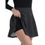 DJT Damen Mädchen Basic Solid Dehnbaren Informell Mini Skater Rock mit Shorts Schwarz kariert L