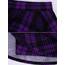 DJT Damen Mädchen Basic Solid Dehnbaren Informell Mini Skater Rock mit Shorts Lila Karierte XX-Large