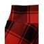 DJT Damen Mädchen Basic Solid Dehnbaren Informell Mini Skater Rock mit Shorts Rot Plaid X-Large