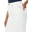 Amazon Essentials Damen Klassischer 5-Taschen-Jeansrock mit Stretchanteil, 60,3cm Länge (Erhältlich in Übergröße), Weiß, 48