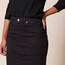Amazon Essentials Damen Klassischer 5-Taschen-Jeansrock mit Stretchanteil, 60,3cm Länge (Erhältlich in Übergröße), Schwarze Waschung, 38