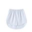 Girstunm Women's Shirt Extender for Women Adjustable Layered Fake Top Lower Sweep Shirt Half Length Mini Skirt for Girls Weiß S