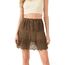 Girstunm Women's Shirt Extender for Women Adjustable Layered Fake Top Lower Sweep Shirt Half Length Mini Skirt for Girls Braun Lace XL