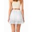 Girstunm Women's Shirt Extender for Women Adjustable Layered Fake Top Lower Sweep Shirt Half Length Mini Skirt for Girls Weiß Lace S