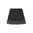 Girstunm Women's Shirt Extender for Women Adjustable Layered Fake Top Lower Sweep Shirt Half Length Mini Skirt for Girls Schwarz Lace XL
