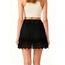 Girstunm Women's Shirt Extender for Women Adjustable Layered Fake Top Lower Sweep Shirt Half Length Mini Skirt for Girls Schwarz Lace S