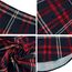 Girstunm Women's Shirt Extender for Women Adjustable Layered Fake Top Lower Sweep Shirt Half Length Mini Skirt for Girls Marineblau Rot Kariert XL