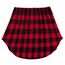 Girstunm Women's Shirt Extender for Women Adjustable Layered Fake Top Lower Sweep Shirt Half Length Mini Skirt for Girls Schwarz Rot Kariert S