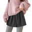 Girstunm Women's Shirt Extender for Women 2Pcs Adjustable Layered Fake Top Lower Sweep Shirt Half Length Mini Skirt for Girls Schwarz L