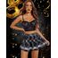 Avidlove Damen Kurz Rock Karneval Kostüm Sexy Skirt Basic Faltenrock Kariert Kleid Rave Outfit Hohe Taille Plisseerock Tennis Sportrock Party Minirock Elastisch Schule A-Linie Schwarz-Weiß-Plaid M