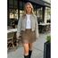 Girstunm Women's Shirt Extender for Women Adjustable Layered Fake Top Lower Sweep Shirt Half Length Mini Skirt for Girls Braun Lace M